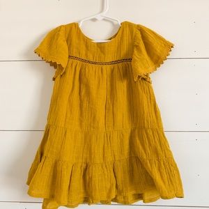 ZARA MUSTARD DRESS 2/3 EEUC